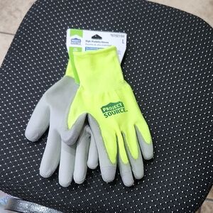 PROJECT SOURCE HIGH-VISIBILITY GRIP GLOVES